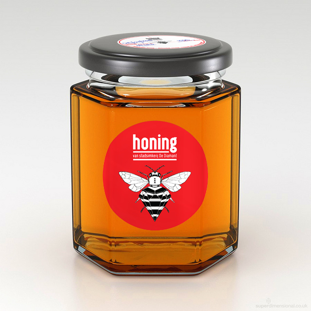 Hexagonal Honey Jar